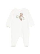 Pigiama per neonato Moschino Kids bianco con stampa Teddy - Rubino Kids
