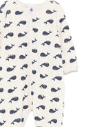 Pigiama per neonato Petit Bateau beige con stampa balena - Rubino Kids