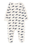 Pigiama per neonato Petit Bateau beige con stampa balena - Rubino Kids