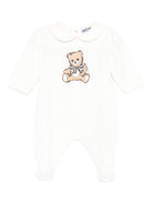 Pigiama Teddy per neonata Moschino Kids bianco con stampa - Rubino Kids