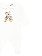 Pigiama Teddy per neonata Moschino Kids bianco con stampa - Rubino Kids