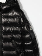 Piumino Bady per bambina Moncler Enfant nero con imbottitura in piuma d'oca - Rubino Kids