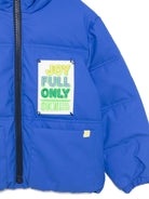 Piumino con cappuccio per bambina Billieblush blu con orli elasticizzati - Rubino Kids