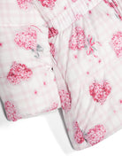 Piumino lungo a fiori per neonata Monnalisa bianco con cappuccio - Rubino Kids