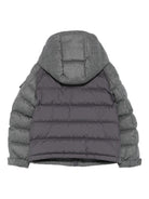 Piumino Montgenevre per bambini Moncler Enfant grigio con cappuccio - Rubino Kids