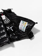 Piumino New Maya per bambino Moncler Enfant nero con applicazione sulla manica con logo - Rubino Kids