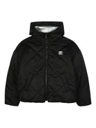 Piumino per bambina Dkny Kids nero con design trapuntato - Rubino Kids