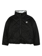 Piumino per bambina Dkny Kids nero con design trapuntato - Rubino Kids