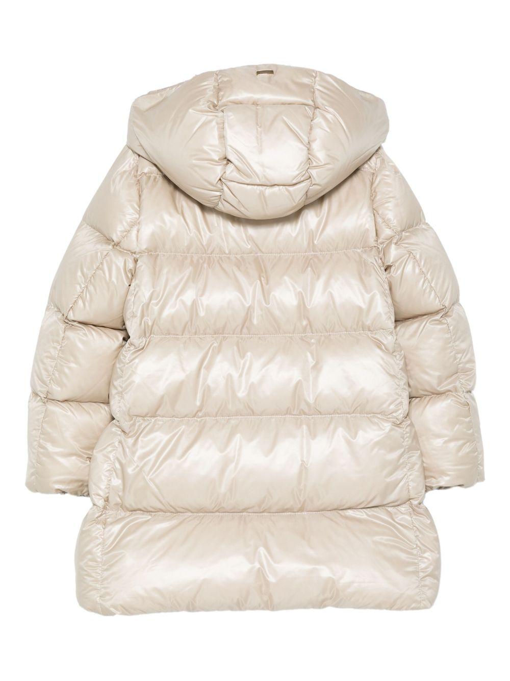 Piumino per bambina Herno Kids beige con cappuccio - Rubino Kids