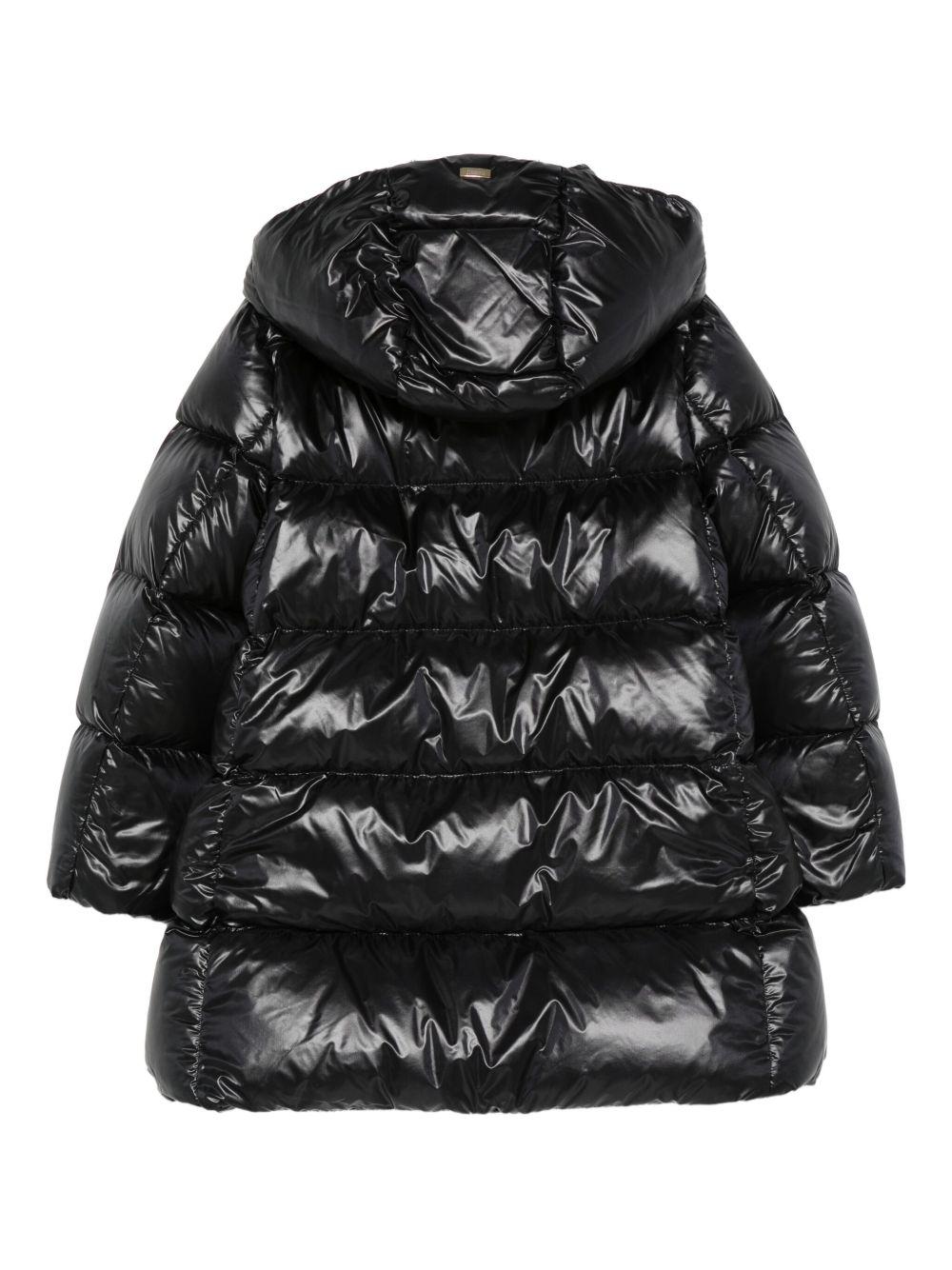 Piumino per bambina Herno Kids nero con cappuccio - Rubino Kids