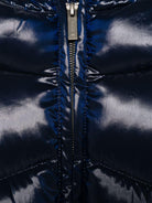 Piumino per bambina K Way Kids blu con design imbottito e cappuccio - Rubino Kids