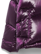 Piumino per bambina K Way Kids viola con design imbottito e cappuccio - Rubino Kids