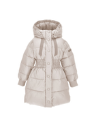 Piumino per bambina Monnalisa beige con cappuccio - Rubino Kids