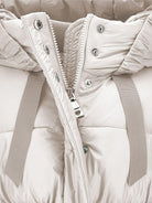 Piumino per bambina Monnalisa beige con cappuccio - Rubino Kids