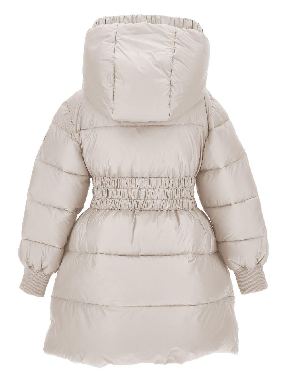 Piumino per bambina Monnalisa beige con cappuccio - Rubino Kids