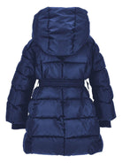 Piumino per bambina Monnalisa blu con cappuccio - Rubino Kids