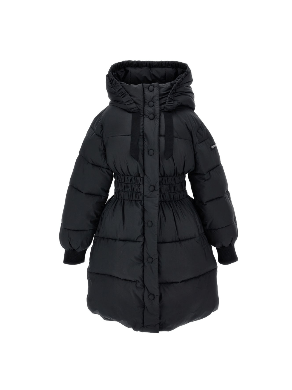 Piumino per bambina Monnalisa nero con cappuccio - Rubino Kids