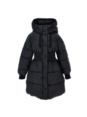 Piumino per bambina Monnalisa nero con cappuccio