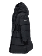 Piumino per bambina Monnalisa nero con cappuccio - Rubino Kids