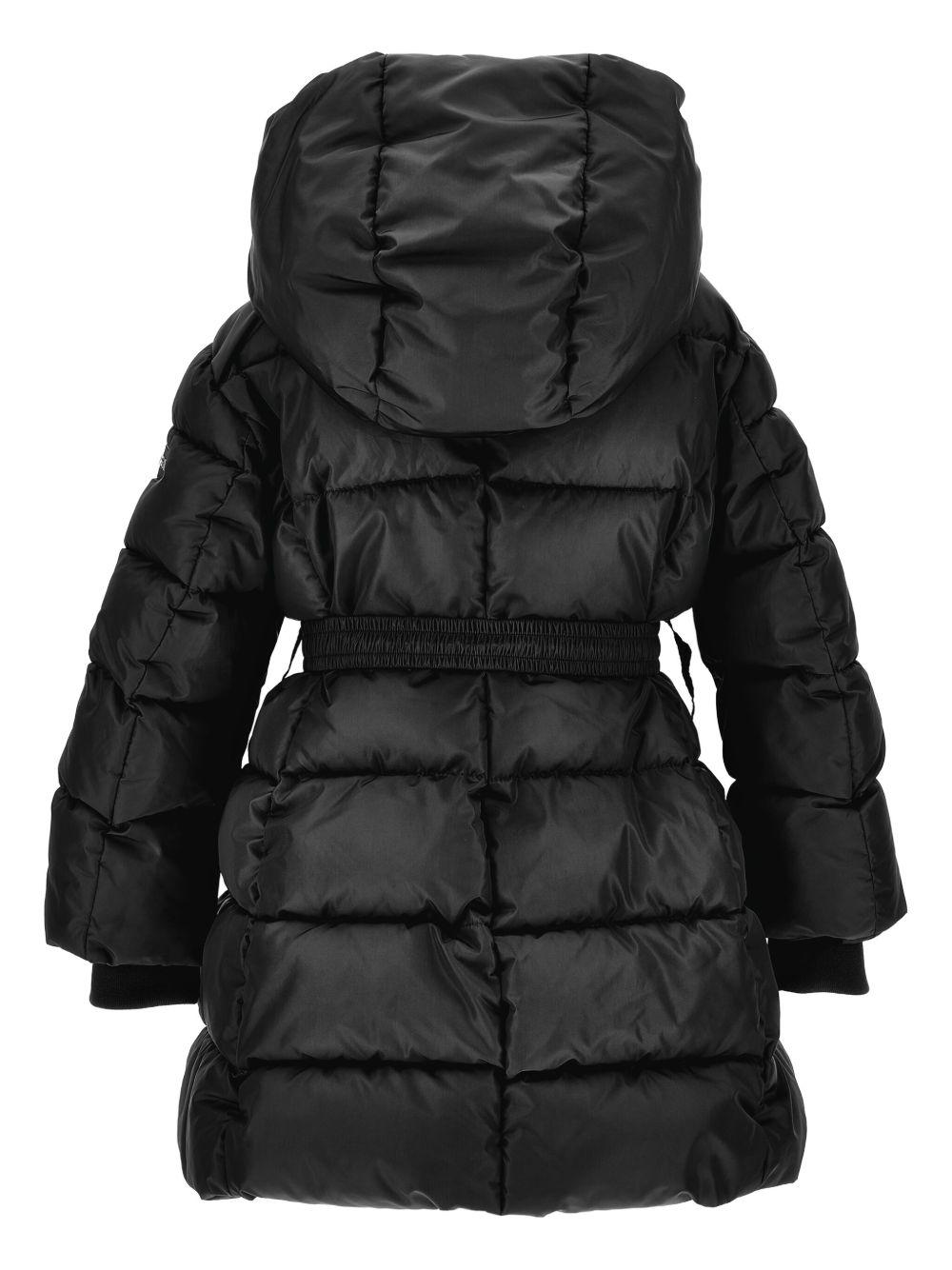 Piumino per bambina Monnalisa nero con cappuccio - Rubino Kids