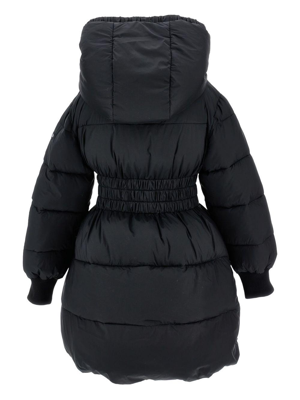 Piumino per bambina Monnalisa nero con cappuccio - Rubino Kids