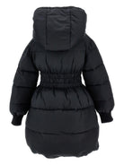 Piumino per bambina Monnalisa nero con cappuccio - Rubino Kids