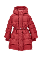 Piumino per bambina Monnalisa rosso con cappuccio - Rubino Kids