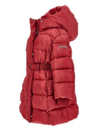 Piumino per bambina Monnalisa rosso con cappuccio - Rubino Kids
