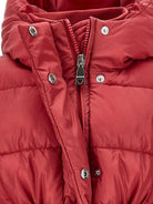 Piumino per bambina Monnalisa rosso con cappuccio - Rubino Kids