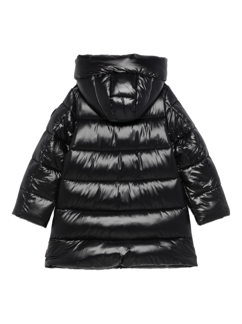 Piumino per bambina Save The Duck Kids Millie nero con cappuccio - Rubino Kids