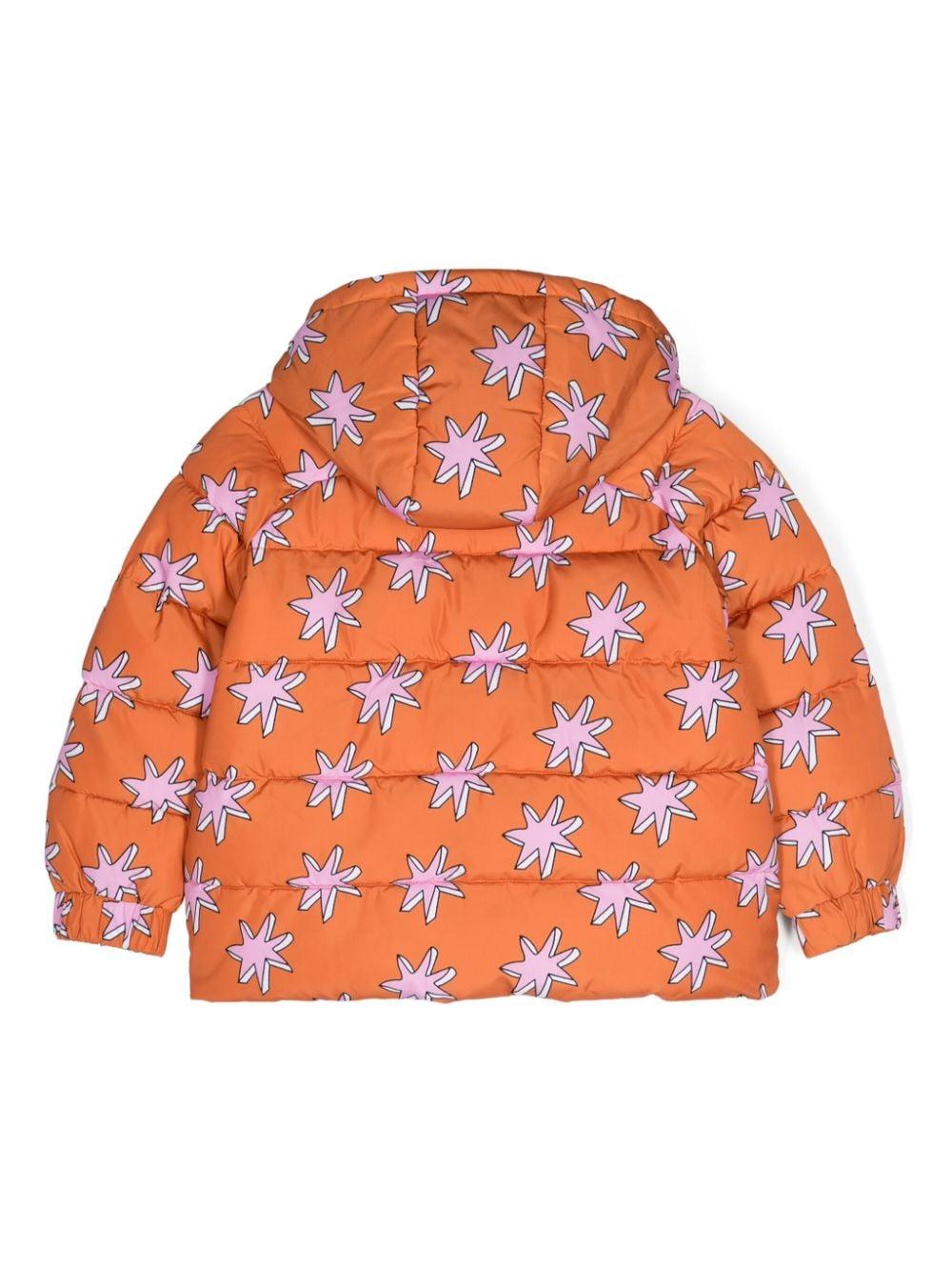 Piumino per bambina Stella McCartney Kids arancione con stampa grafica - Rubino Kids