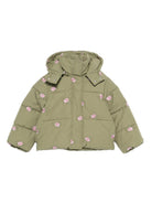 Piumino per bambina Stella McCartney Kids verde con ricamo con rose - Rubino Kids