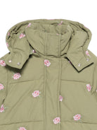 Piumino per bambina Stella McCartney Kids verde con ricamo con rose - Rubino Kids