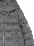 Piumino per bambini Moncler Enfant grigio con cappuccio - Rubino Kids