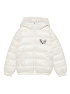 Piumino per bambini Moschino Kids bianco con dettaglio logo - Rubino Kids