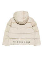 Piumino per bambino John Richmond Junior beige con cappuccio - Rubino Kids