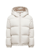 Piumino per bambino Moncler Enfant bianco con cappuccio - Rubino Kids