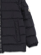 Piumino per bambino Moncler Enfant blu con applicazione - Rubino Kids