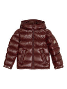 Piumino per bambino Moncler Enfant bordeaux con cappuccio - Rubino Kids