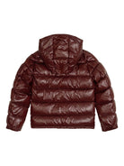 Piumino per bambino Moncler Enfant bordeaux con cappuccio - Rubino Kids