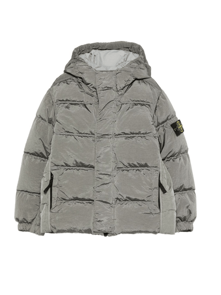 Stone Island Junior Boys' Grey Hooded Down Jacket | STONE ISLAND