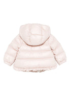 Piumino per neonata Moncler Enfant rosa con cappuccio - Rubino Kids