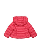 Piumino per neonata Moncler Enfant rosa con cappuccio - Rubino Kids