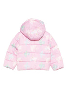 Piumino per neonata Stella McCartney Kids rosa con stampa uccelli - Rubino Kids