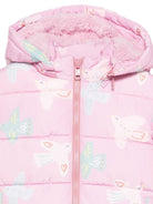 Piumino per neonata Stella McCartney Kids rosa con stampa uccelli - Rubino Kids