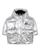 Piumino per neonati Karl Lagerfeld Kids argento metallizzato - Rubino Kids