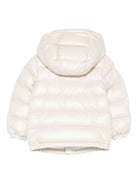 Piumino per neonati Moncler Enfant bianco con cappuccio - Rubino Kids