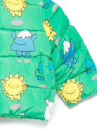Piumino per neonati Stella McCartney Kids verde con stampa di personaggi - Rubino Kids