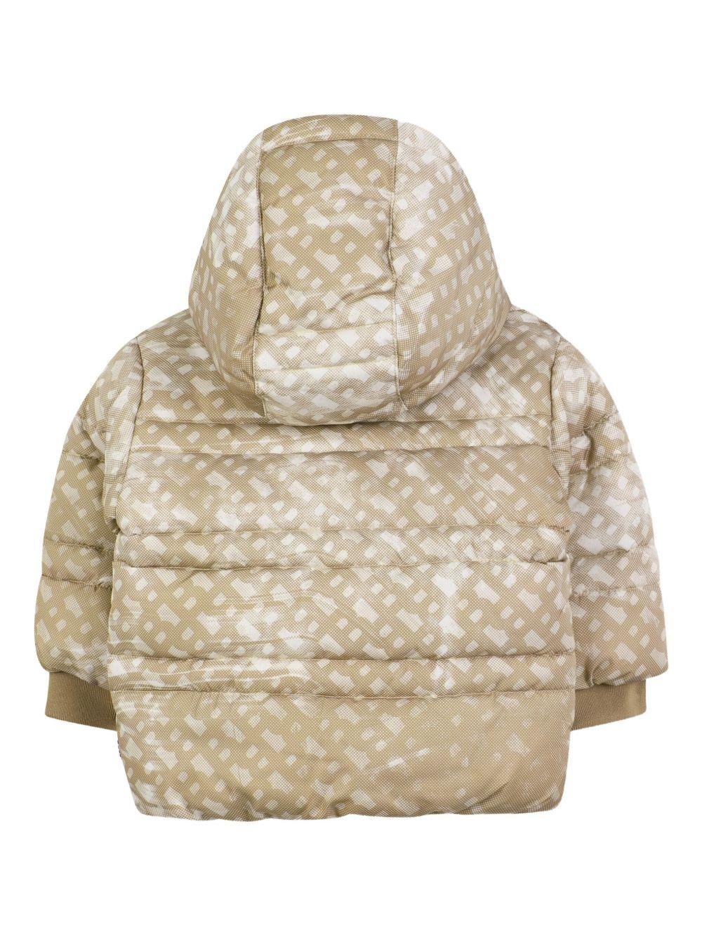 Piumino per neonato Boss Kidswear beige con monogramma - Rubino Kids