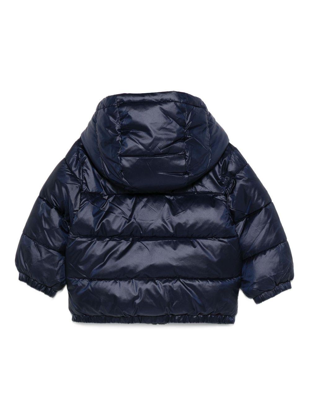 Piumino per neonato Moschino Kids blu con stampa con logo - Rubino Kids